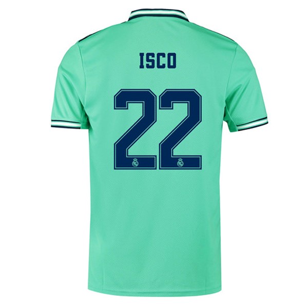 Camiseta Real Madrid NO.22 Isco 3ª 2019-2020 Verde